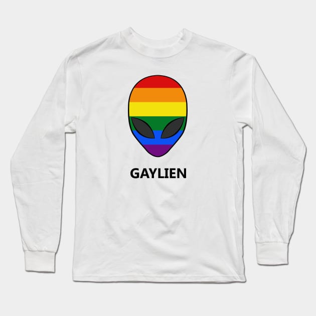 Gaylien Rainbow LGBT Pride Long Sleeve T-Shirt by MythicalPride